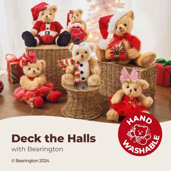 Bearington Jenny Jingles Christmas Ballerina Plush, 10 Inch Christmas Stuffed Animals for Kids, Ideal Christmas Teddy Bear Gift for Toddlers, Kids & Teens, For Ages 3-14 Red {3}