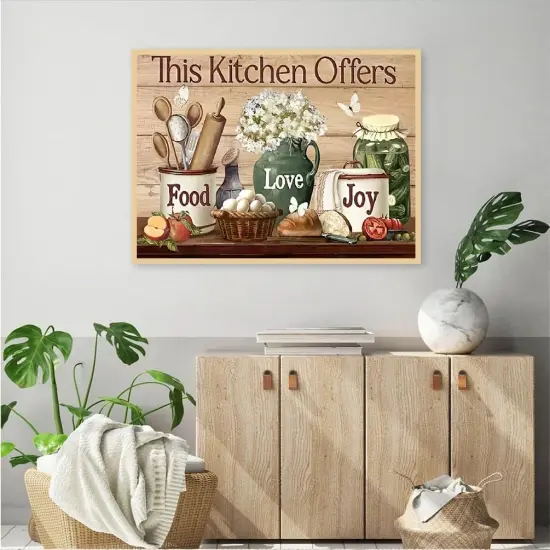 Kitchen Diamond Art Kits for Adults, Food Diamond Painting Kits for Adults Beginners, DIY 5D Diamond Painting with Round Gem Art Kits for Adults for Gift Home Wall Decor 12x16 Inch {2}