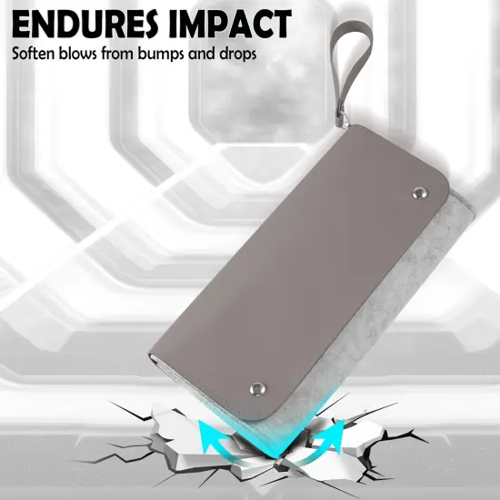 Insten Carrying Case Purse For Nintendo Switch and OLED Model, PU Leather Cover Travel Bag Sleeve Pouch, With Detachable Shoulder and Hand Strap For Girls Boys Women, Gray Grey {5}