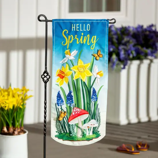 Spring Floral Haven Long Garden Flag 2 Sided {2}