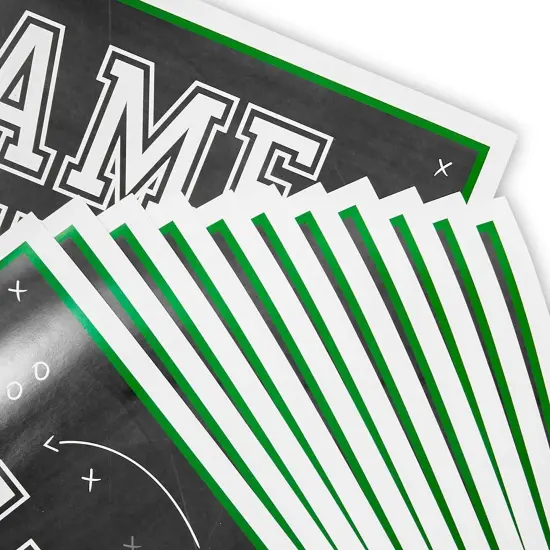 12 Pack Football Betting Squares Game Poster (11 x 17 inches) with 4 Sticky Tabs for Office Pool, Football Party Decorations Black {5}