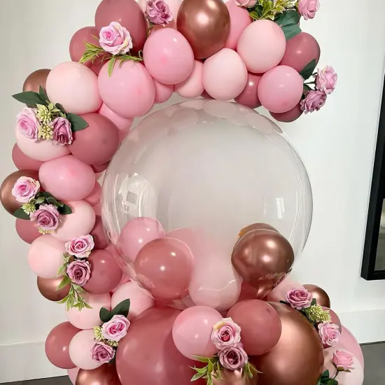 Hot Pink White Balloons (Pink White Rose Red) {3}