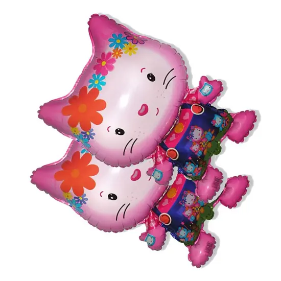 Little Cat Friend White Foil Balloon Large Shape 29" {5}