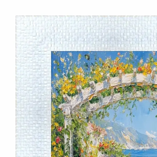 Wide Bright White Glitter Gloss Picture Frame 24x24 frame {4}