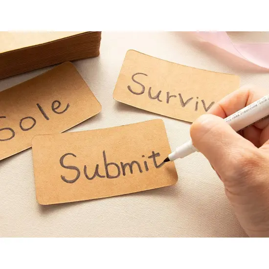 250-Pack Blank Index Cards, 2x3.5 in Flashcards for Studying, Small Kraft Paper Cardstock for Making Business Cards, Playing Cards, Gift Tags, Crafts, Bulk Pack, Brown {4}