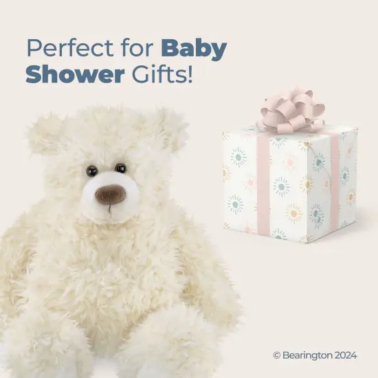 Bearington Scruffy White Plush Teddy Bear Stuffed Animal, 18 inch, For Ages 3-14 {5}