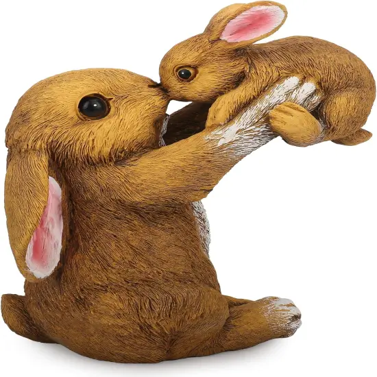 Easter Bunny Decorations Spring Easter Family Rabbit Figurines for Tabletopper Decor {1}