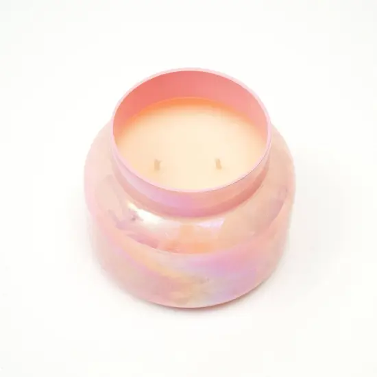 Scented Wax Candle Jar with Lid Pink Lustre {3}