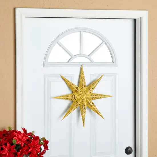 24 Sheets Gold Glitter Paper Cardstock for DIY Crafts, Card Making, Invitations, Double-Sided, 250gsm (8 x 12 In) {4}