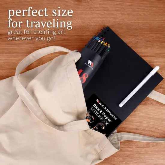 Black Paper Sketchbook - 2-Pack A4 (8.3"x11.7") Black Drawing Paper - 60 Pages (30 Sheets) Journal Sketchbook Notebook for Gel Pens {4}