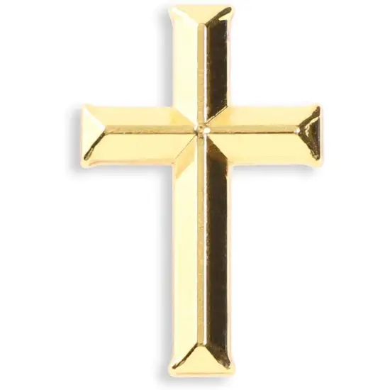 Gold Cross Lapel Pins, Enamel Pin Set (1 in, 12 Pack) {4}
