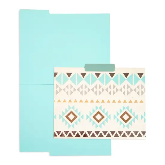 12 Pack Boho-Themed Decorative File Folders, 1/3 Cut Tab, Cute Office Supplies for Women (9.5 x 11.5 in) Multicolor {6}