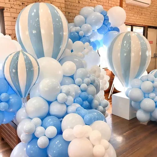 Light Blue Balloons 99 pcs Different Sizes of 36 18 12 10 5 Inch Baby Pastel Sky Aqua Blue Balloon Arch Kit Garland for Graduation Baby Shower Gender Reveal Party Decorations Blue-Q13 {5}