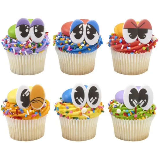 Doodle Eyes Cupcake Rings 12ct {3}