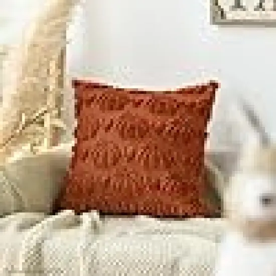 Pumpkin Heart Caramel Throw Pillow Covers {2}