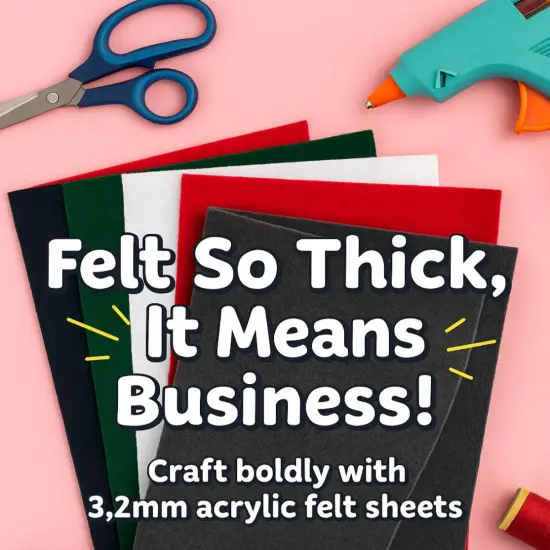 3.2mm Thick Acrylic Felt Sheets &ndash; 12" x 18" Multi-Color or Single Color Options Charcoal {7}