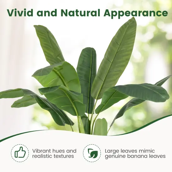 5.3 Feet Tall Bird of Paradise Artificial Plant Faux Banana Leaf Tree {6}