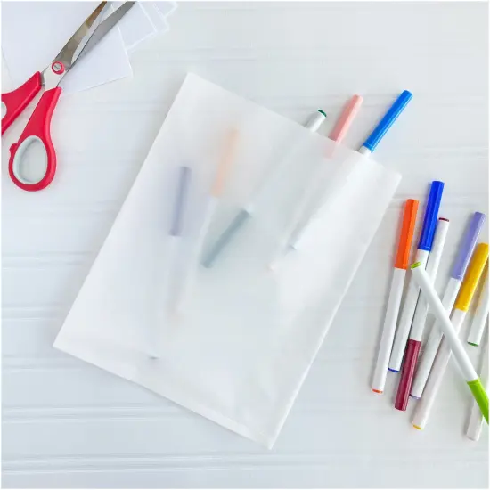 Plymor 8" x 10", White 2 Mil Flat Open Plastic Poly Bags {4}