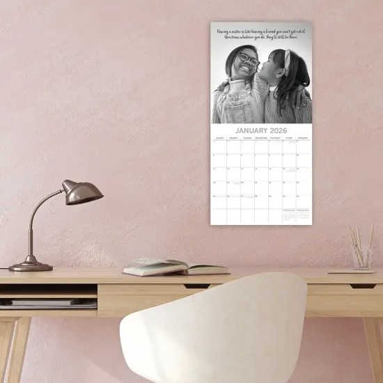 The Gifted Stationary 2026 Square Wall Calendar, Sisters, 16-Month Lifestyles Theme Hanging Calendar with 180 Reminder Stickers, Month Planner for Home, or Creative Spaces, 12x12 In Multicolor {2}