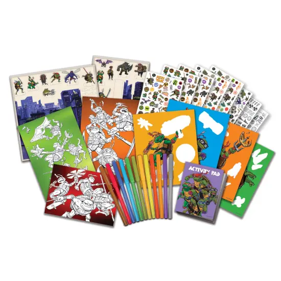 Tara Toy: TMNT Mutant Mayhem - Deluxe Activity Set - Build Your Own Scene, Magic Reveal, Metallic Posters, Teenage Mutant Ninja Turtles Kids Craft Kit {4}