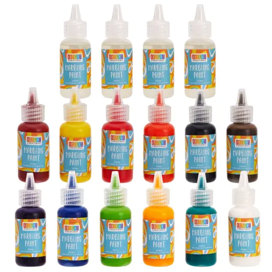 36 Piece Marbling Paint Art Kit for Students, Kids Crafts Activities, 12 Colors Multicolor {3}