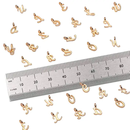 156Pcs/6 Sets Gold Letter Charms with 200Pcs Open Jump Rings for Jewelry Making, Alphabet A-Z Pendants for DIY Bracelet Necklace Craft Projects {6}