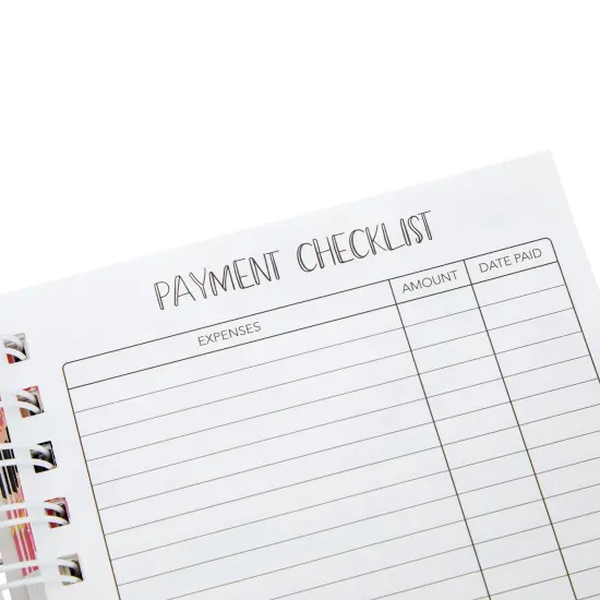 Floral Monthly Budget Planner, Bill Organizer with 24 Pockets, Debt Payoff Tracker, Payment Checklist (5 x 7 In) White {6}