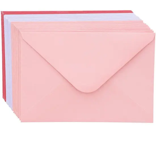 Paper Junkie 36 Pack Cute Heart-Shaped Cutout Valentine's Cards with Envelope, 4x6 Kids Blank Notecards for Classroom Exchange Gift (Red, Pink, Purple) Multicolor {6}