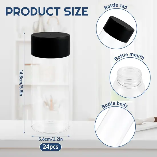 24 Pcs Sensory Bottles with Lids - 12 oz/ 350 ml {2}