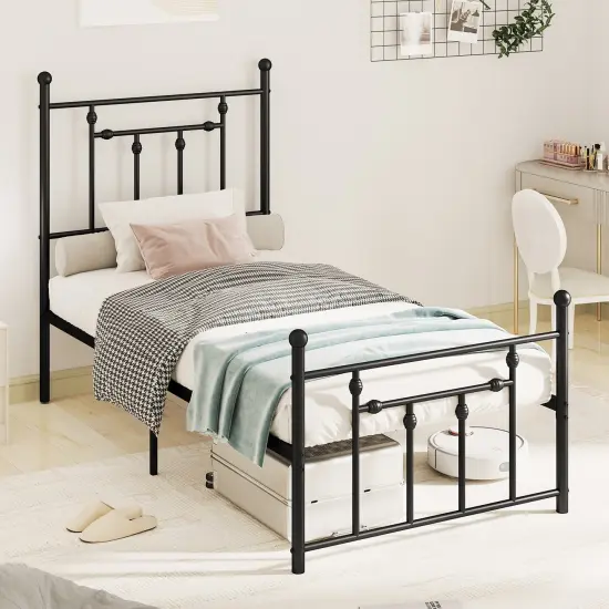 Heavy-duty Metal Bed Frame with Headboard {1}