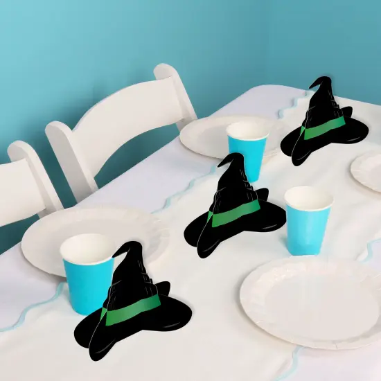 Big Dot of Happiness 3D Witch Centerpiece Table Decorations, Freestanding Pink and Green Birthday Decor, Witch Halloween Party Centerpieces - 8 Count {6}