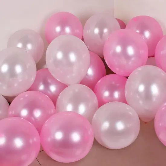60 Pcs 12 Inch Pearl Pink Balloons (Pink) {4}