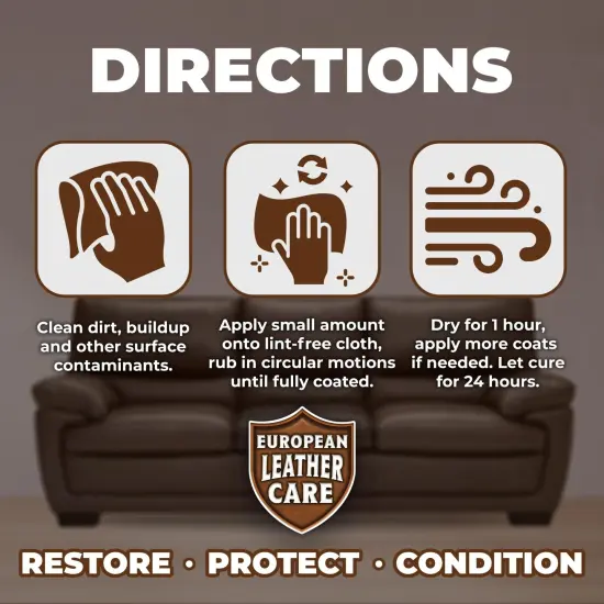 European Leather Care Cream Leather Cleaner and Conditioner - All Natural Leather Boots Leather Maintenance Cream Leather Conditioner Shoe Polish, Leather Couch, Furniture, Purses, Car, Saddle Made in the USA {4}