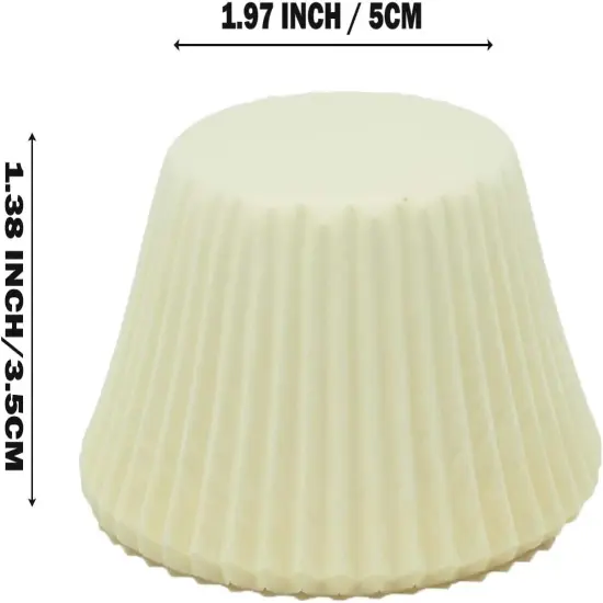 Premium White Standard Greaseproof Cupcake Liners Muffin Baking Cups for Wedding, 100-Count {5}