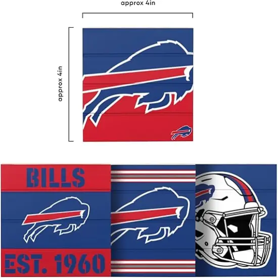 NFL Unisex-Adult NFL Team Logo 4-Pack Pallet Beverage Drink Coaster Set {1}