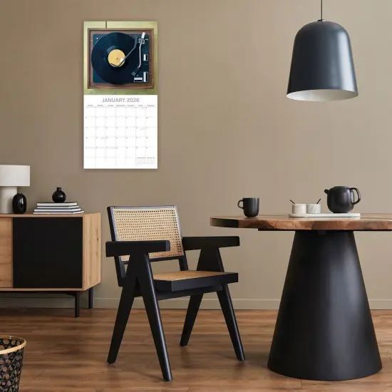 The Gifted Stationary 2026 Square Wall Calendar, Retro, 16-Month Lifestyles Theme Hanging Calendar with 180 Reminder Stickers, Month Planner for Creative Spaces, 12x12 In Multicolor {2}