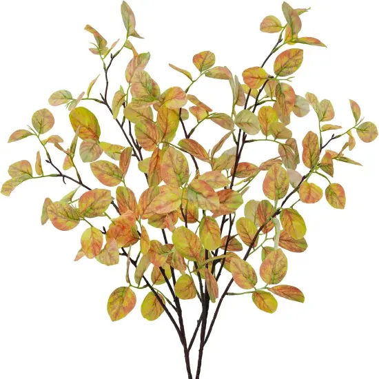 2PCS Artificial Fall Leaves Stems, 36" Fake Eucalyptus Leaves {1}