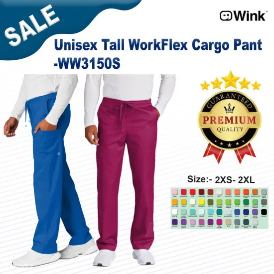 Wink&reg; WorkFlex Short Cargo Scrub Pant Comfortable {3}