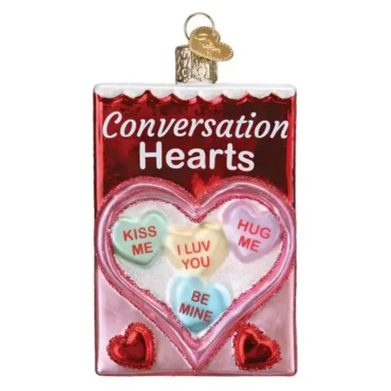 Old World Christmas 4.0 Inch Box Of Conversation Hearts Candy Valentine Tree Ornament , Ornament Multicolored {1}