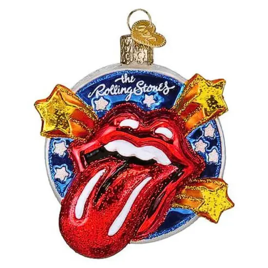 Old World Christmas 3.0 Inch The Rolling Stones Tongue Christmas Tree Ornament , Mick's Mouth Authority Multicolored {1}