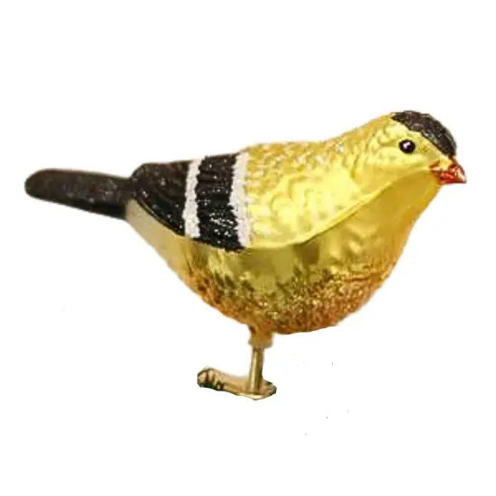 Old World Christmas 3.0 Inch Clip On American Goldfinch Tree Ornament , Ornament Wildlife Bird Finch Yellow {1}