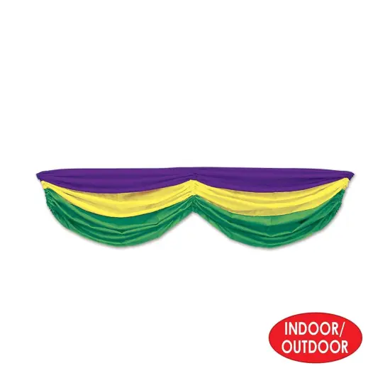 6 Pack Bulk Mardi Gras Fabric Bunting {4}