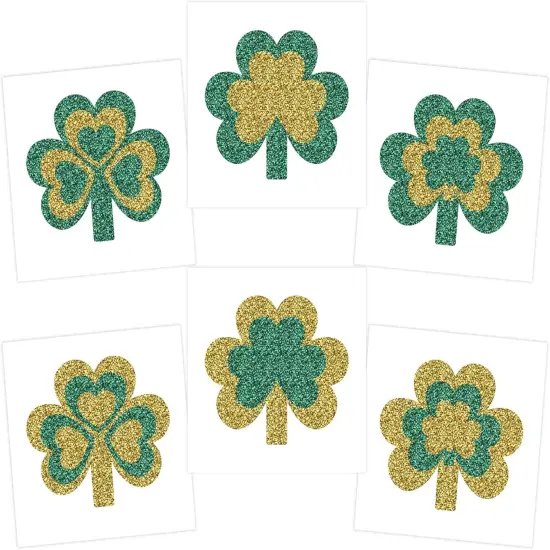 Shamrock Tattoos Individually Wrapped Bulk, St Patricks Day Tattoos, Party Favors {2}