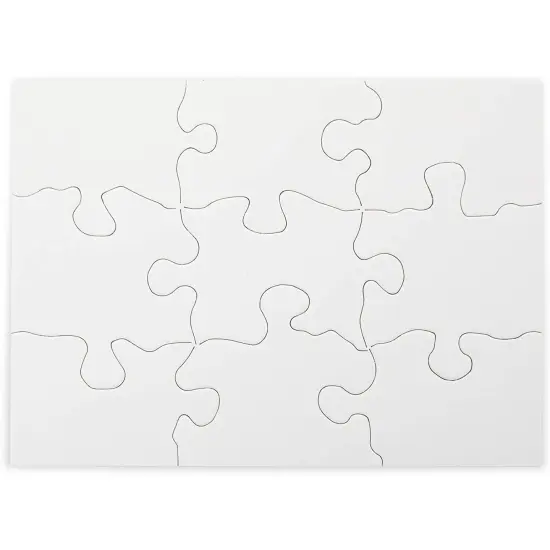 Bright Creations 24 Sheets Blank Puzzles to Draw On Bulk, 5.5 x 4 Inch Jigsaw Puzzle Pieces for DIY, Arts and Crafts Projects for Kids and Teens Ages 3-14 {7}