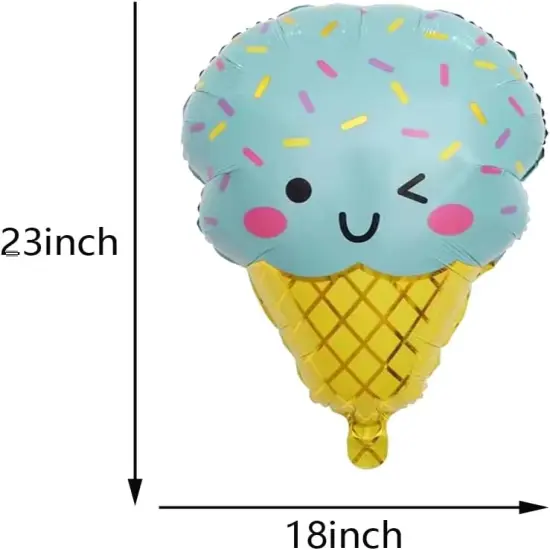 8PCS Ice Cream Cnady Foil Balloons Sweet Candy Foil Balloon for ice Cream Themed Party Decorations Baby Shower Wedding Party Decorations {4}