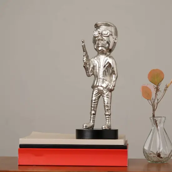 Decorative Aluminum Sculpture on Base - 5"x5"x13" {1}