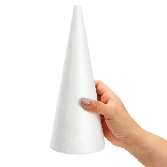 6 Pack Foam Cones for Crafts, DIY Art Projects, Handmade Gnomes, Trees, Holiday Decorations (3.8 x 9.5 in) {4}