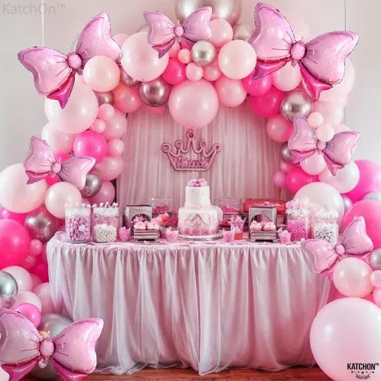 Giant Pink Bow Balloons (Pink Bowtie) {5}