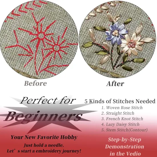 Crewel Ribbon Embroidery Kit {2}