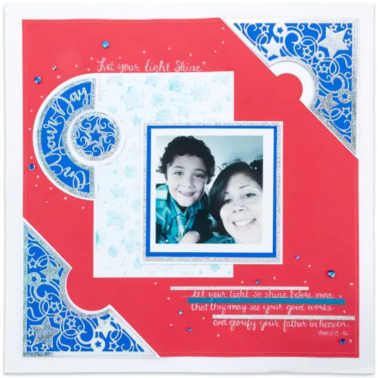 Harmony Diamond Chic Glitter Cardstock 8.5"X11" 20/Pkg-Platinum {6}